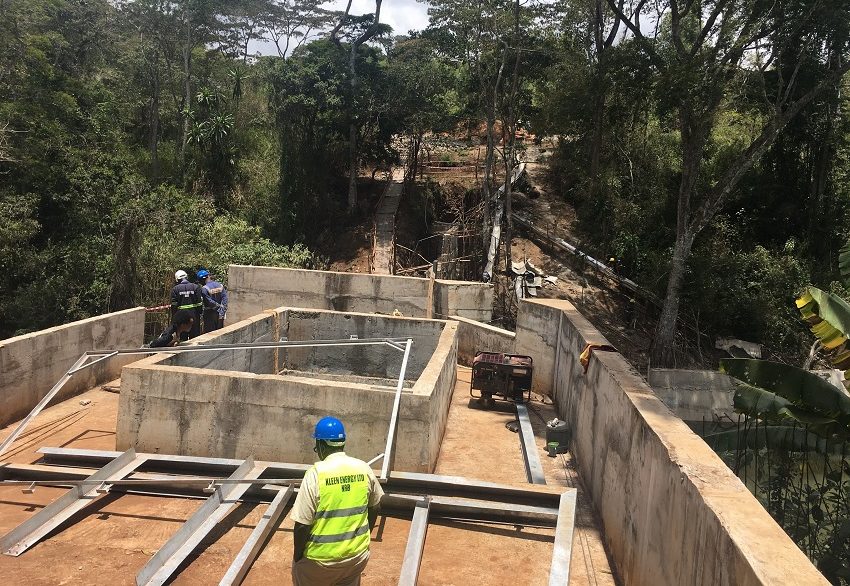 Construction continues on run-of-river hydroelectric power plant in rural Kenya